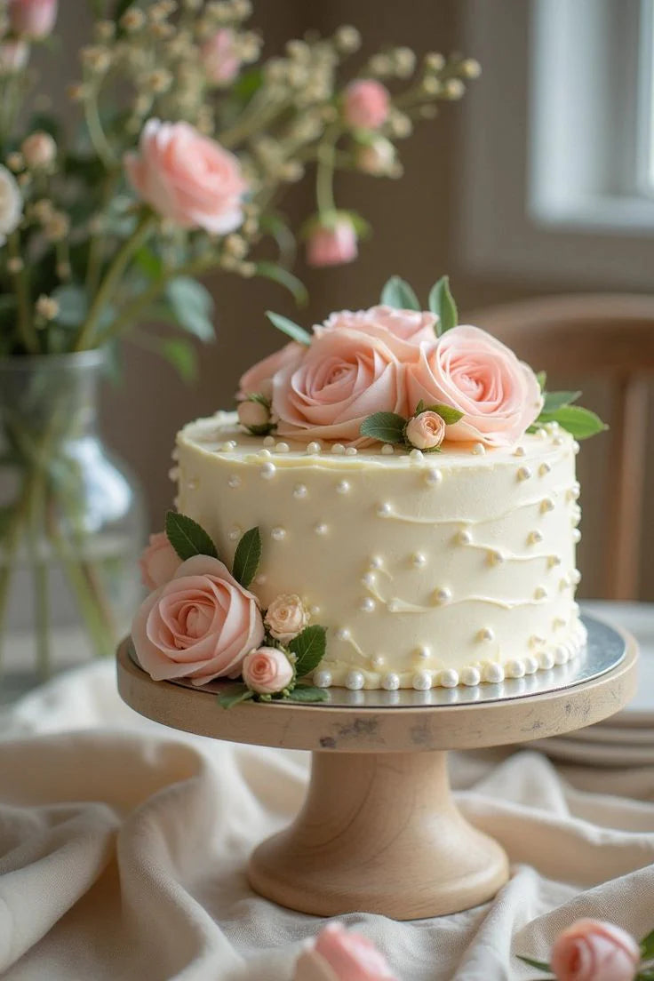 White Rose Cake