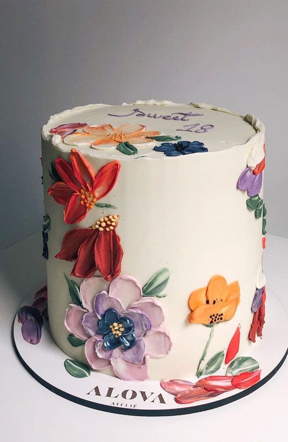 Colorful Floral Cake