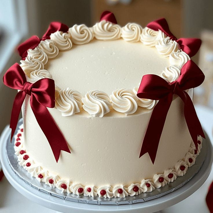 Special Red Ribbon Cake