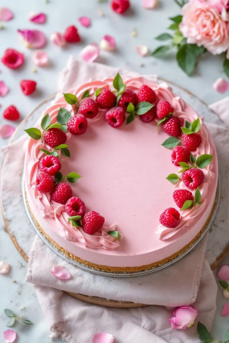 Raspberry Pink Elegance Cheesecake