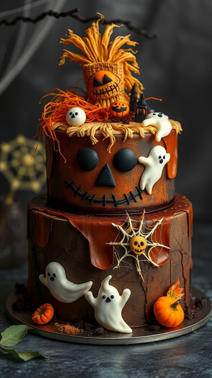 Scarecrow Haunted Tier Cake