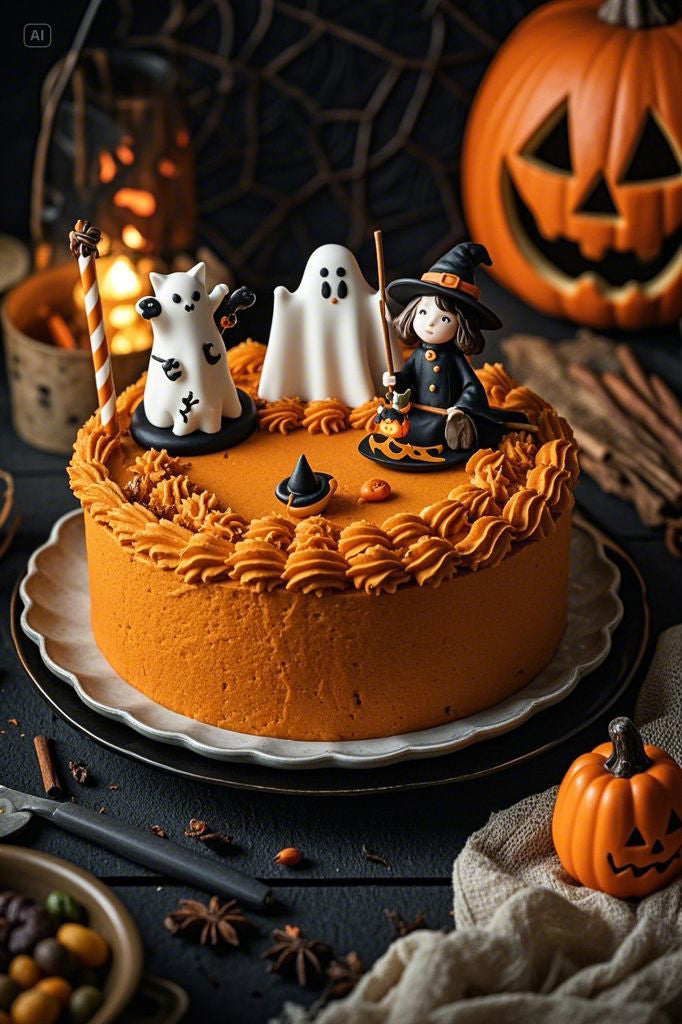 Witch Trio Pumpkin Cake