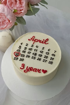 Calendar Date Anniversary Cake