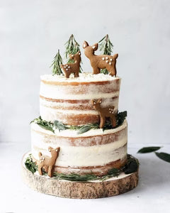 Rustic Winter Forest Cake