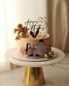Golden Celebration Cake