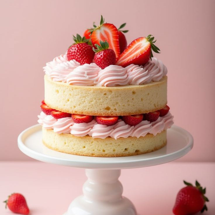 Vanilla and Strawberry Cake