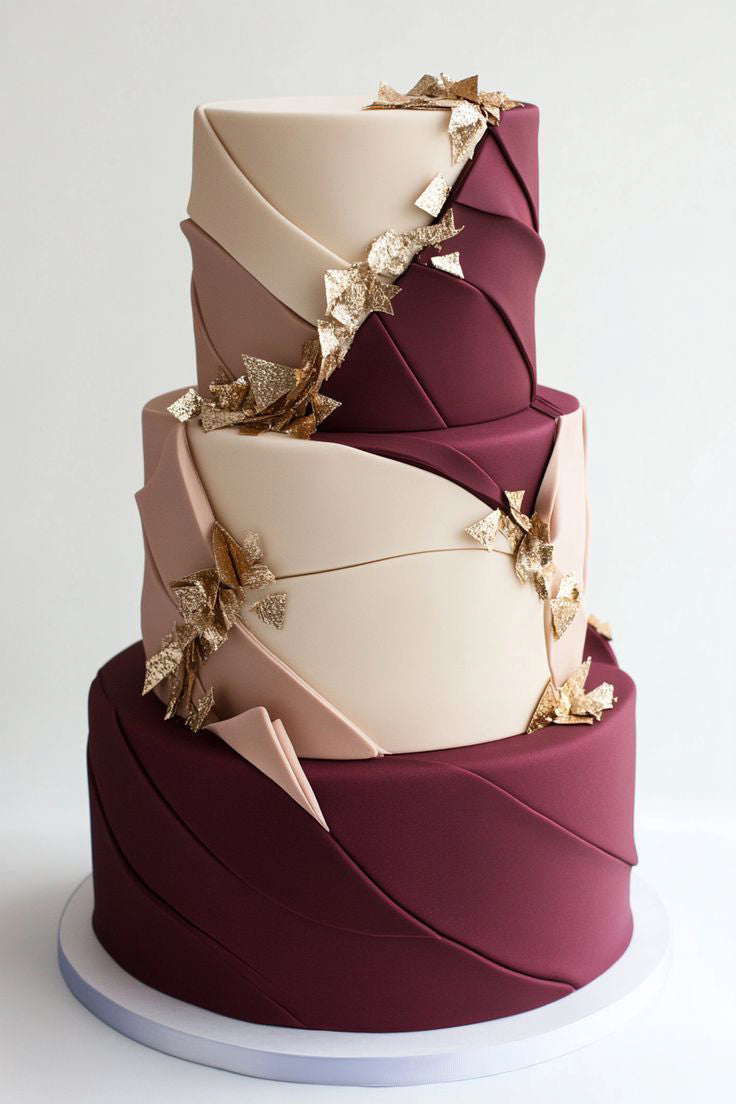 Golden Blush Tier Cake
