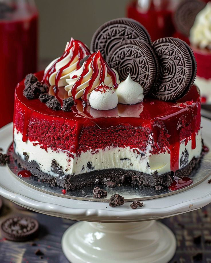 Red Velvet Cookie Cheesecake