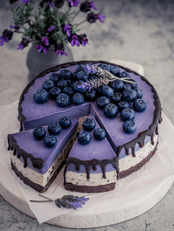 Lavender Drip Cheesecake
