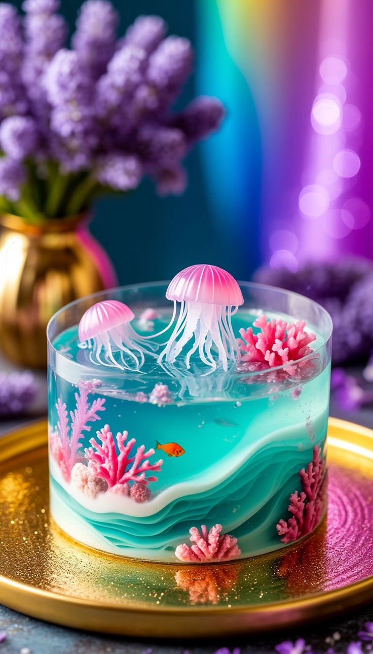 Lavender Lagoon Jelly Cake